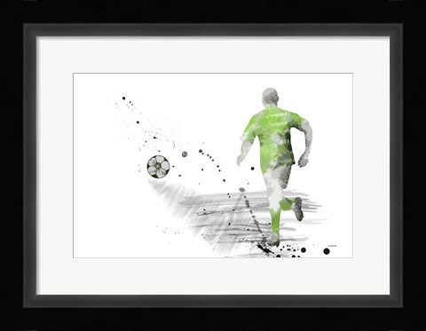 Framed Soccer Player 5 Print