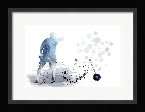 Framed Soccer Player 6 Print