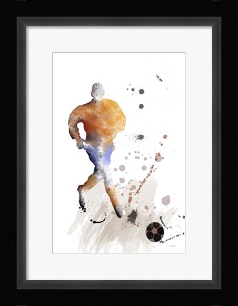 Framed Soccer Player 7 Print