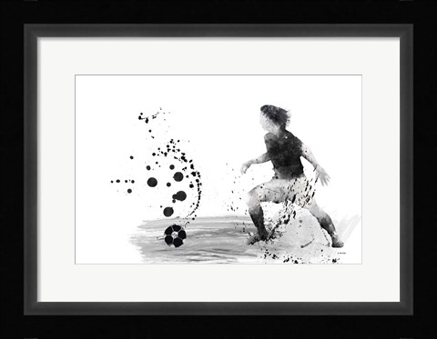 Framed Soccer Player 8 Print
