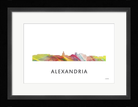 Framed Alexandria Virginia Skyline Print