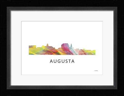 Framed Augusta Georgia Skyline Print