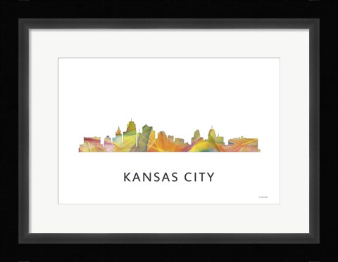 Framed Kansas City Missouri Skyline Print
