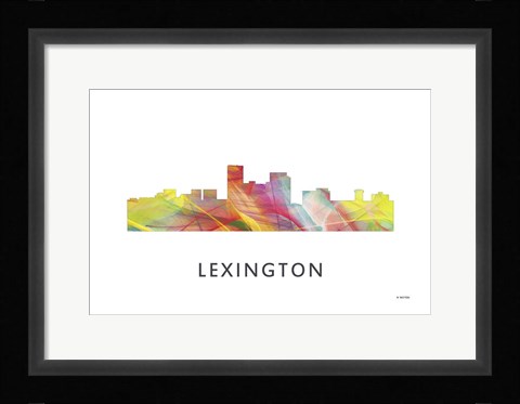 Framed Lexington Kentucky Skyline Print