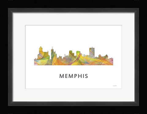 Framed Memphis Tennessee Skyline Print