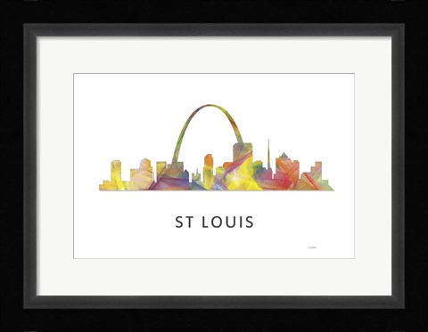 Framed St Louis Missouri Skyline Print