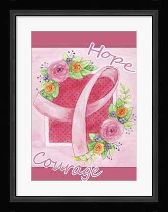 Framed Pink Hope Flower Print