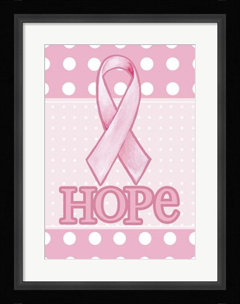 Framed Pink Polka Dot Hope Print