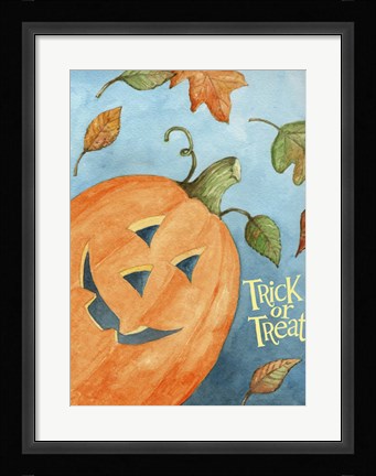 Framed Pumpkin Trick Or Treat Print