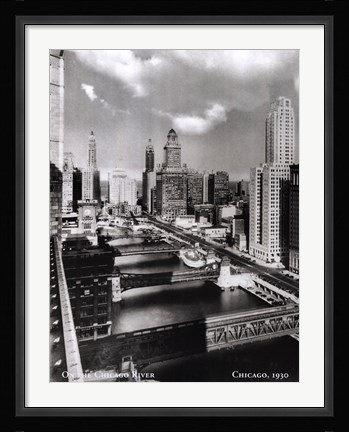 Framed On the Chicago River, c.1930 Print