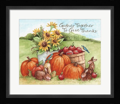 Framed Gather Together To Give Thanks Print