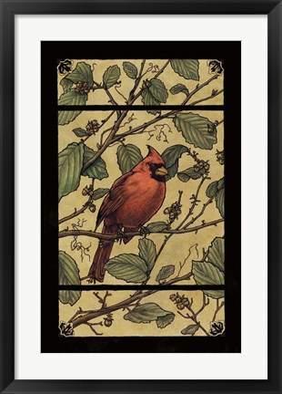 Framed Apple Cardinal Print