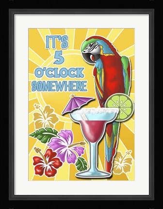 Framed Five O'clock 1 Print