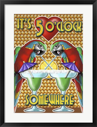 Framed Five O'clock 2 Print