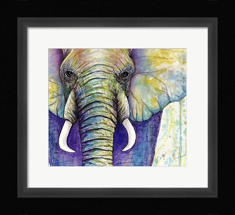 Framed Elephant Face Print