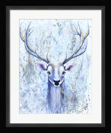 Framed Blue Spirit Deer Print