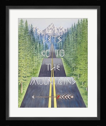 Framed Mountain Travel Quote Print