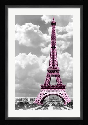 Framed Paris Pink Print