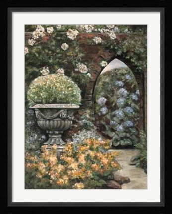 Framed Walkway to Garden Print