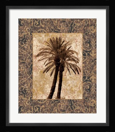 Framed Palm Collage I Print
