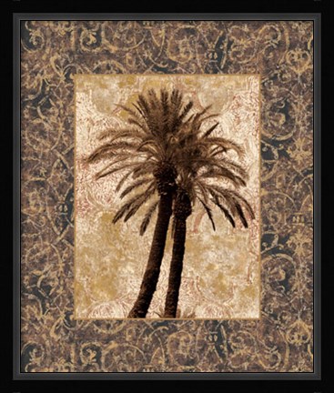 Framed Palm Collage I Print