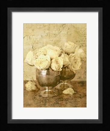 Framed Golden Roses II Print