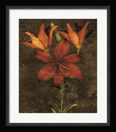 Framed Red Lilies Print