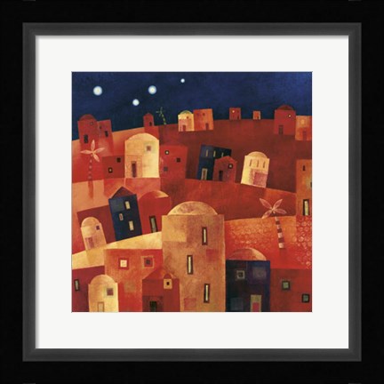 Framed Happy Village I Print