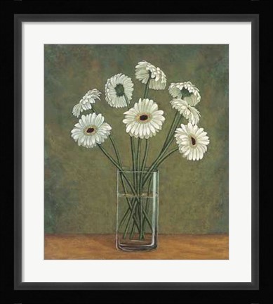 Framed Vase de Marguerites Print