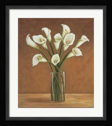 Framed Callas Dans un Vase Print