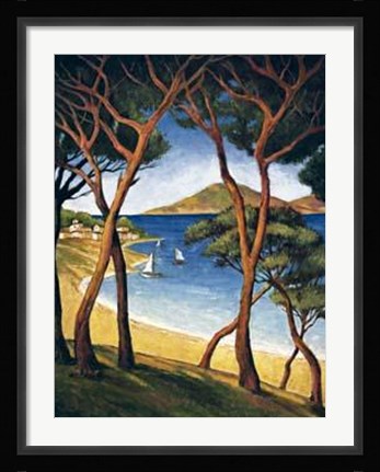 Framed French Riviera II Print