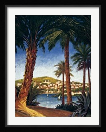 Framed French Riviera I Print