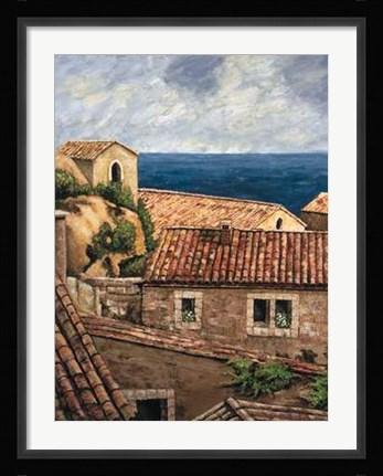 Framed Coastal Village II Print