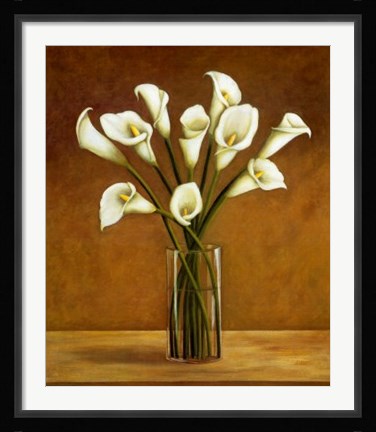 Framed Callas Dans un Vase Print