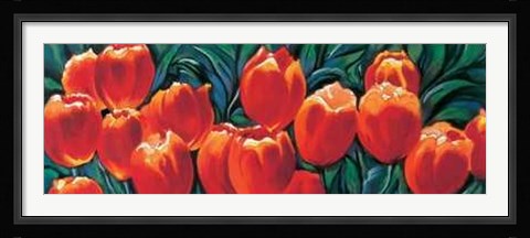 Framed Tulipani Rossi Print