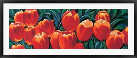 Framed Tulipani Rossi Print