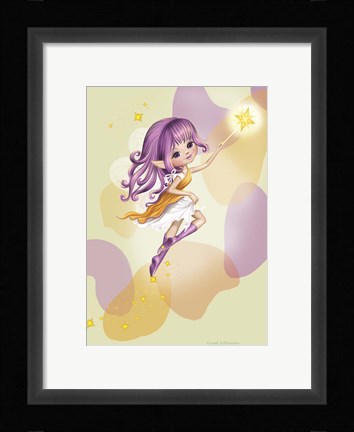 Framed Lilac Fairy Print