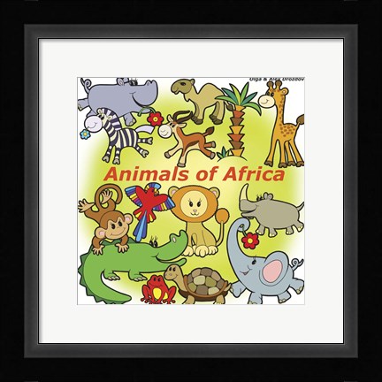 Framed Animals of Africa Print