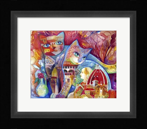Framed Florence Cats Print