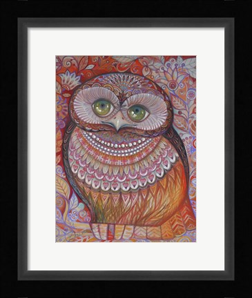 Framed Gold Honew Owl Print