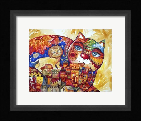 Framed Leo Cat Print