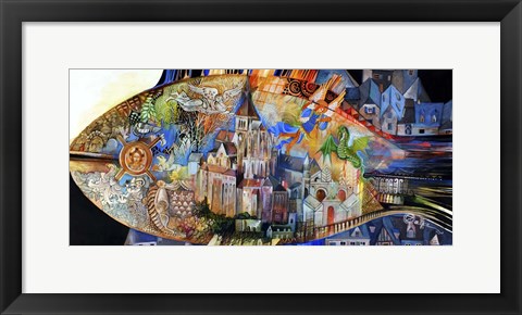 Framed Mont Saint Michel Print