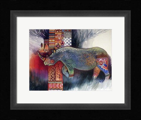 Framed Rhino Print