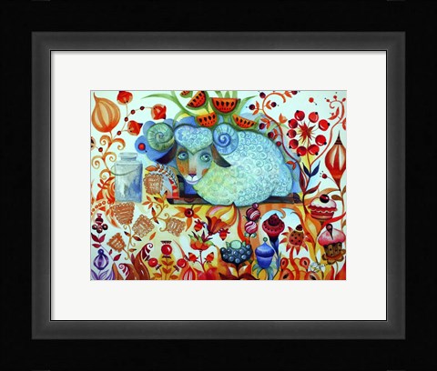 Framed Candy Sheep Print