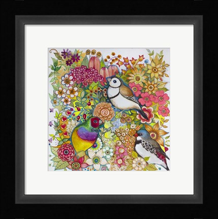 Framed Exotic Birds Print
