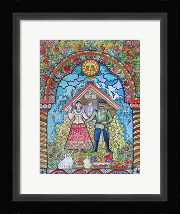 Framed Russian Folk Print