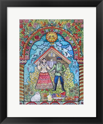 Framed Russian Folk Print