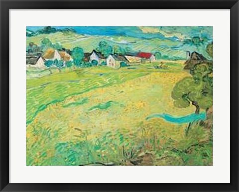 Framed Vue Ensoleille Pres d'Auvers Print