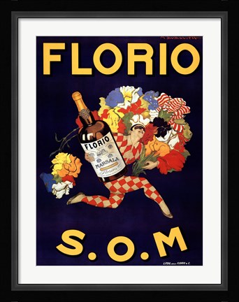 Framed Florio 1915 Print