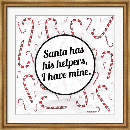 Framed Santa&#39;s Helpers Print